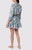 Juliet Dunn Block Print Long Sleeve Beach Dress, Denim Blue Multi 