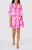 Juliet Dunn Blouson Palladio Print Dress, Fuchsia 