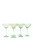 Estelle Colored Martini Stemware Set, Mint Green 