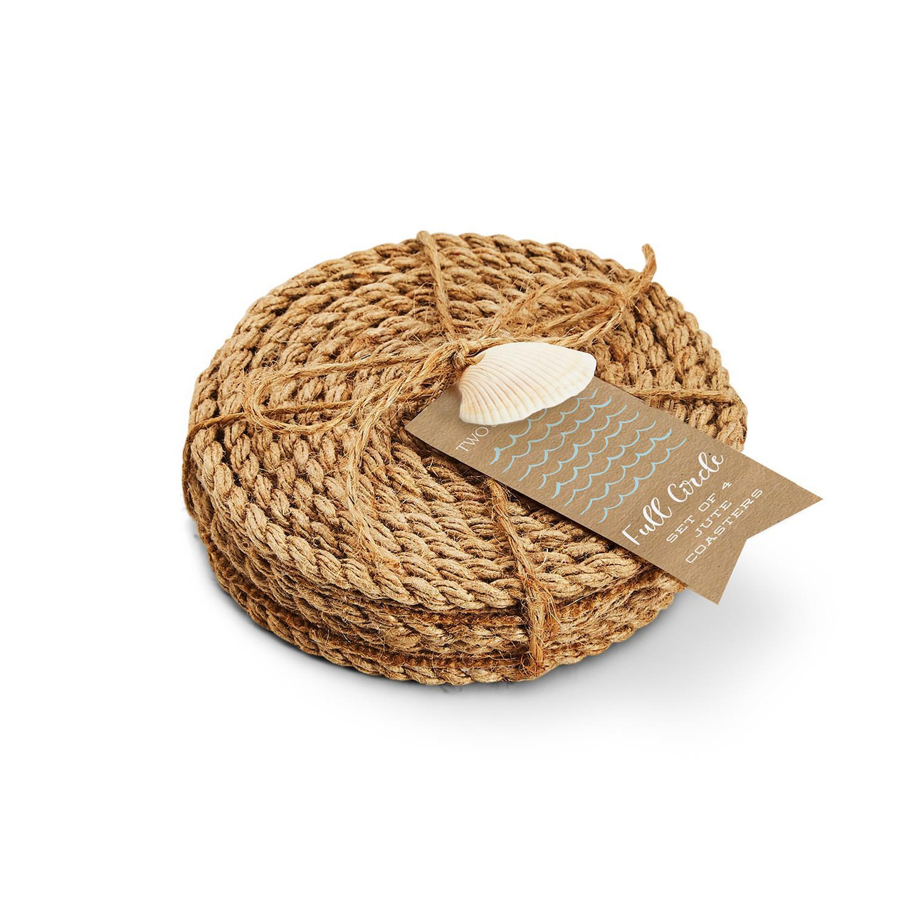 Image of Two's Company Full Circle Jute Coasters 