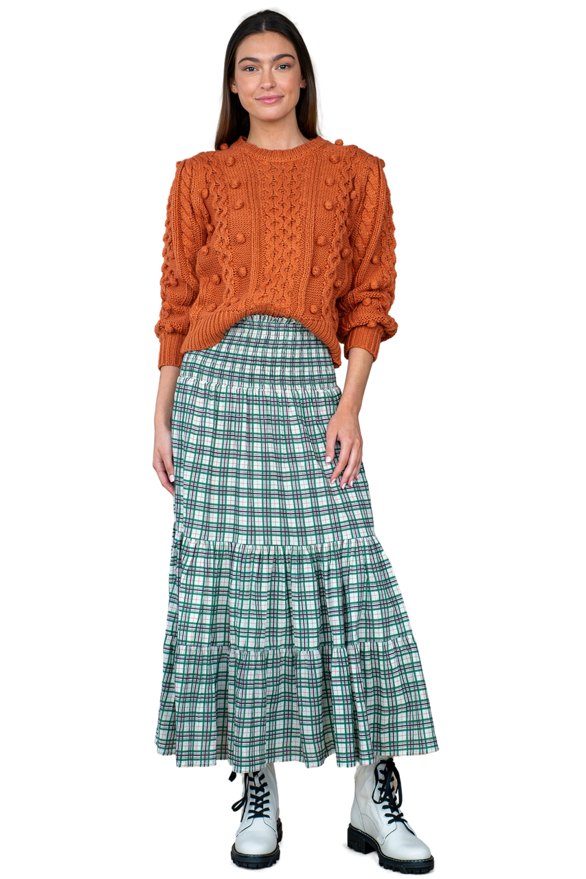 Image of Olivia James Izzy Skirt Dress, Evergreen Plaid