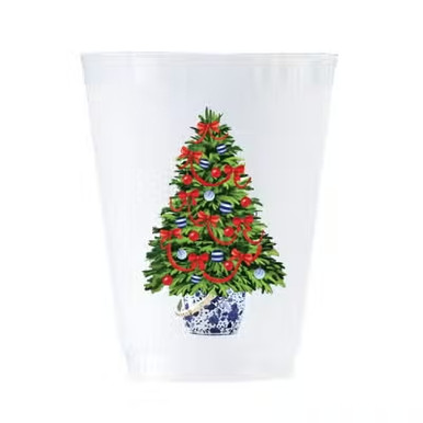 Circle Topiary Tree Shatterproof Cups