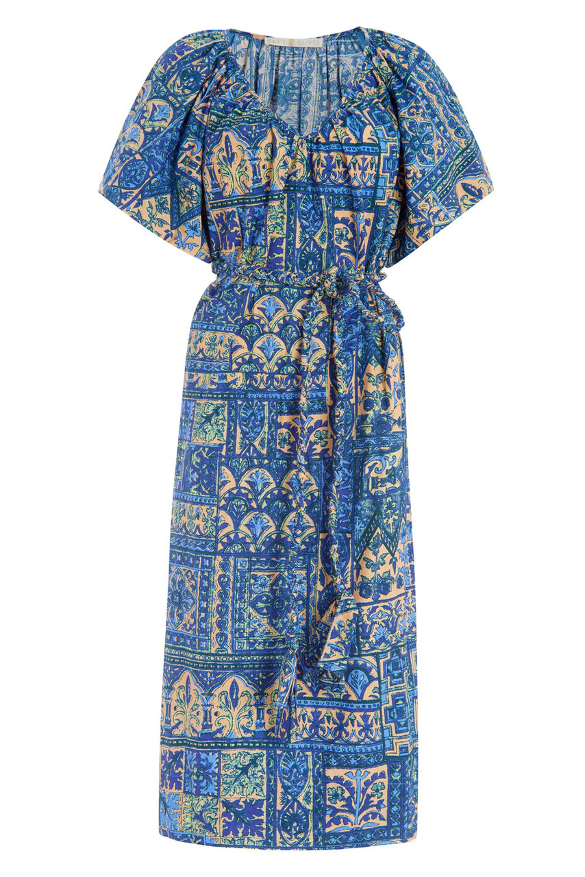 Image of Marie Oliver Foster Dress, Sapphire Tile