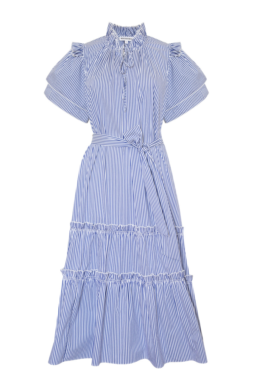 Image of Hunter Bell Matthews Dress, Light Blue Stripe
