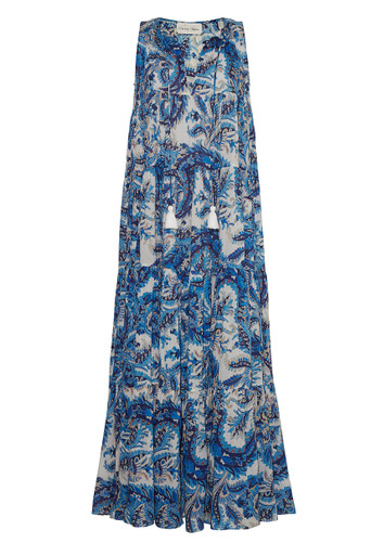 Cara Cara Grace Dress, Scroll Paisley Blue - Monkee's of Mount Pleasant