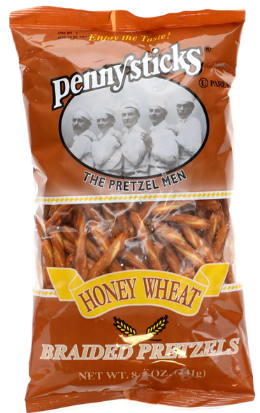 Pennysticks Brand Honey Wheat Braided Pretzels, 9.5-oz