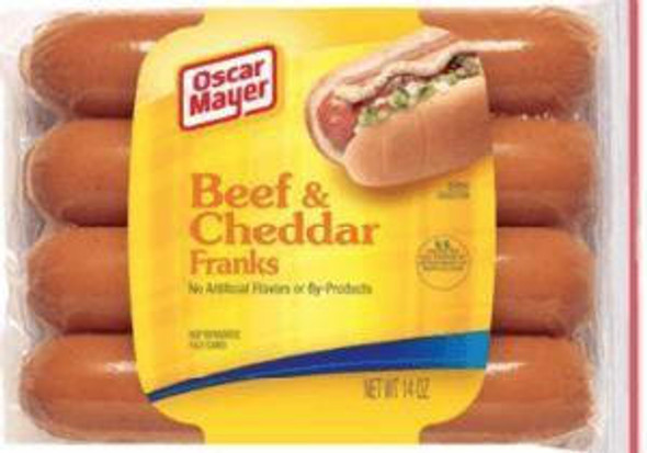 Oscar Mayer Beef and Cheddar Franks, 8ct