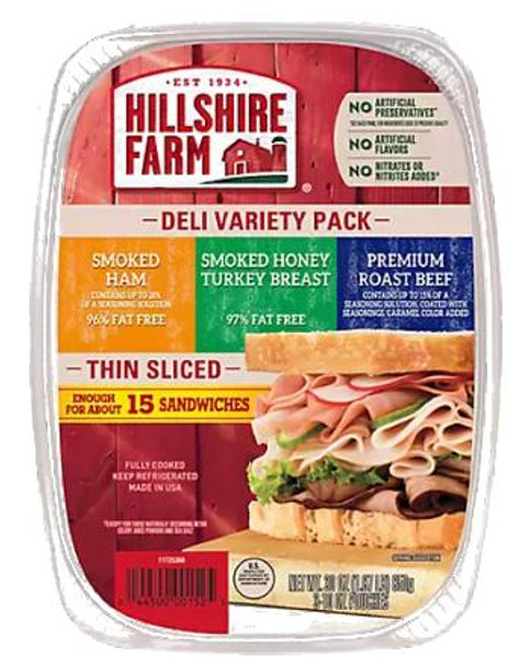 Hillshire Farm Deli Meats Variety Pack Ham, Turkey, Roast Beef
