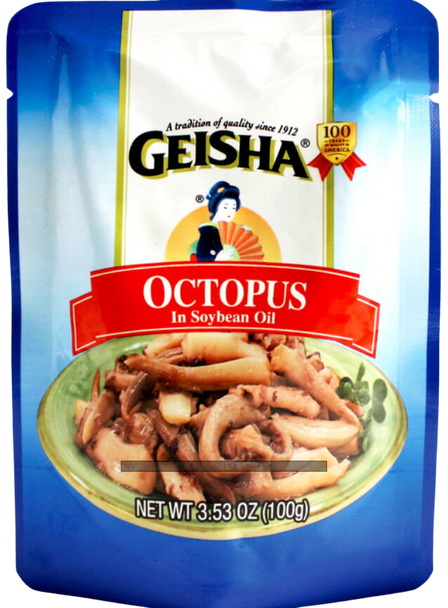 Geisha Octopus in Soy Bean Oil 3.53 oz (POUCH)