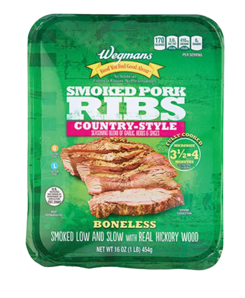 Wegmans Country-Style Smoked Boneless Pork Ribs |Wilson Inmate Package Program