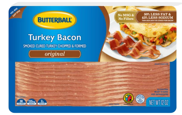Butterball Turkey Bacon, 2.9 oz |Wilson Inmate Package Program