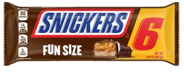 Snickers Fun Size Chocolate Candy Bars - 3.4 oz |Wilson Inmate Package Program