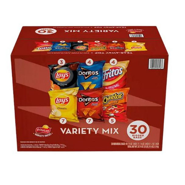  Frito-Lay Big Grab Mix Variety Pack Chips and Snacks (30 ct.)|Wilson Inmate Package Program 