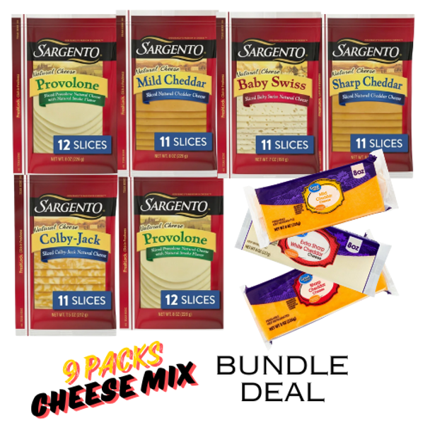 10 Cheese Bundle Deal-Sargento Mix |Wilson Inmate Package Program 