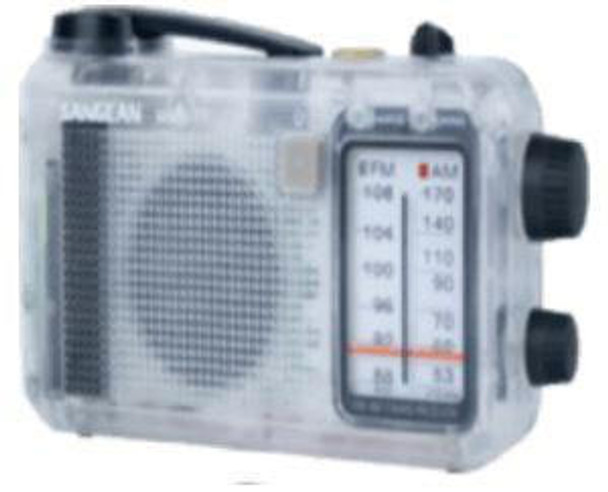 Sangean MMR-77 Clear Hand Crank AM/FM Radio - No Speaker