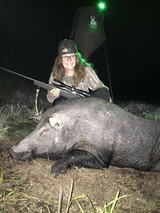 My daughters first hog awesome light!