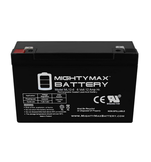 6 volt 12 amp battery