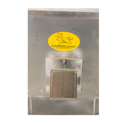 LAMCO Low Throw Corn Feeder Galvanized 600lb. LAMCO Low Throw Corn Feeder Galvanized 600lb.