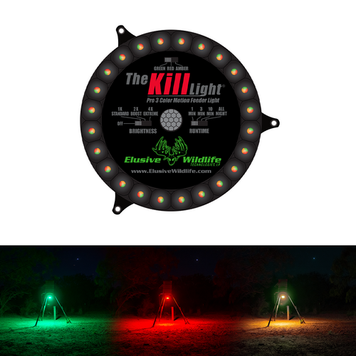 Kill Light Pro 3 Color Motion Feeder Light, 3 Colors in 1 Light
