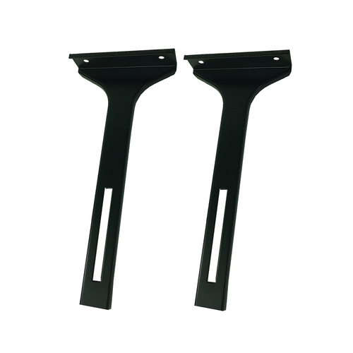 Elusive Wildlife Lower Control Box Deer Feeder T Brackets 2 Pack Black Galvanized (Black)