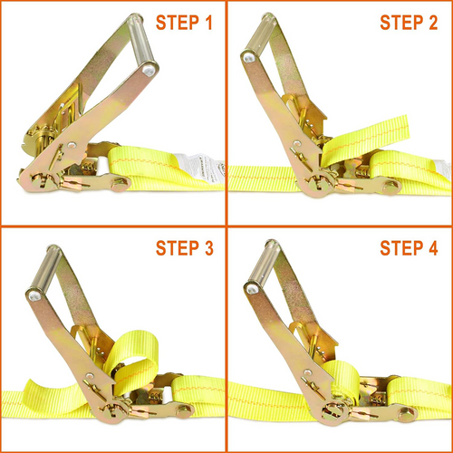 Heavy Duty Ratchet Strap, 1 Pack - 2in. x 27ft,  Working Capacity-3,333 LBS