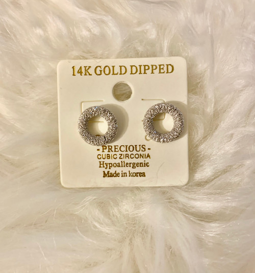 Silver Donut Hole Earrings