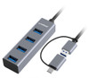 mbeat®-4-Port-USB-3.0-Hub-with-2-in-1-USB-3.0--USB-C-Converter---Space-Grey-MB-CU3H-4G-Rosman-Australia-1