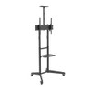 Brateck-Versatile--Compact-Steel-TV-Cart-with-top-and-center-shelf-for-37'-70'-TVs-Up-to-50kg-VESA-100x100,200x100,200x200,300x200,300x300,400x300,40-T1040T-Rosman-Australia-2