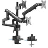 Brateck-Triple-Monitor-Aluminum-Slim-Pole-Held-Mechanical-Spring-Monitor-Arm-Fit-Most-17"-27"-Monitors-Up-to-7kg-per-screen-VESA-75x75/100x100-LDT20-C036UP-Rosman-Australia-2