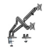 Brateck-Dual-Monitors-Epic-Gas-Spring-Aluminum-Monitor-Arm-Fit-Most-17"-32"-Monitors,-Up-to-9kg-per-screen-VESA-75x75/100x100-Space-Grey-LDT37-C024-SG-Rosman-Australia-2