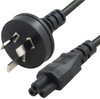 8ware-AU-Power-Lead-Cord-Cable-2m---3-Pin-to-Cloverleaf-Plug-IEC-320-C5-Mickey-Type-Black-240V-7.5A-3-core-for-Notebook/Laptop-AC-Adapter-~UPAT-IECM-1-RC-3078C5-OEM-Rosman-Australia-2