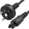 8ware-AU-Power-Lead-Cord-Cable-2m-3-Pin-AU-to-ICE-320-C5-Cloverleaf-Plug-Mickey-Type-Black-Male-to-Female-240V-7.5A-3-core-Notebook/Laptop-AC-Adapter-RC-3084AU-020-Rosman-Australia-2