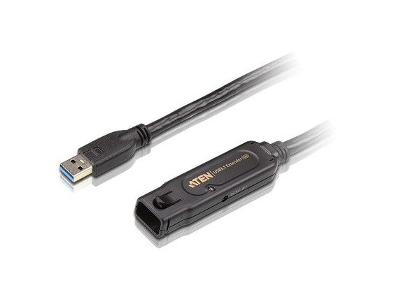 Aten-USB-3.1-Gen-1-10m-Extender-Cable-with-AC-Adapter,-support-5-Gbps-data-rate,-daisy-chain-up-to-50m,-unique-locker-head-design-UE3310-AT-U-Rosman-Australia-1