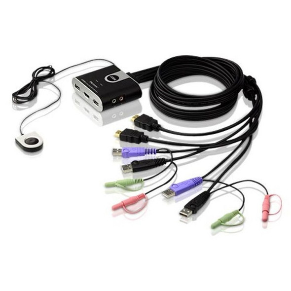 Aten-Compact-KVM-Switch-2-Port-Single-Display-HDMI-w/-audio,-1.2m-Cable,-Remote-Port-Selector,-CS692-AT-Rosman-Australia-1