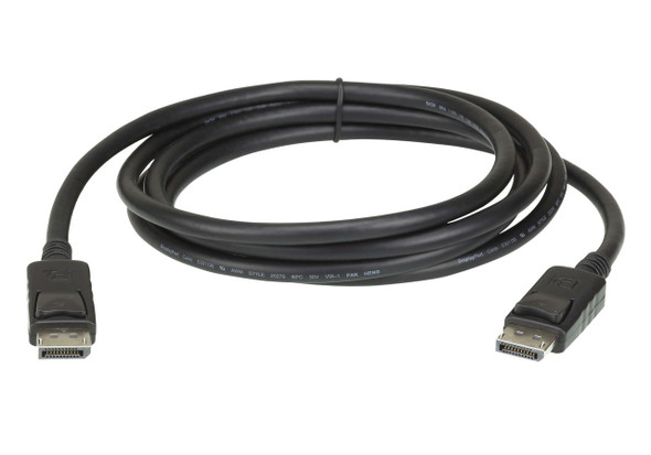 Aten-2m-DisplayPort-Cable,-supports-up-to-3840-x-2160-@-60Hz,-28-AWG-copper-wire-construction-for-high-definition-media-connections-2L-7D02DP-Rosman-Australia-1