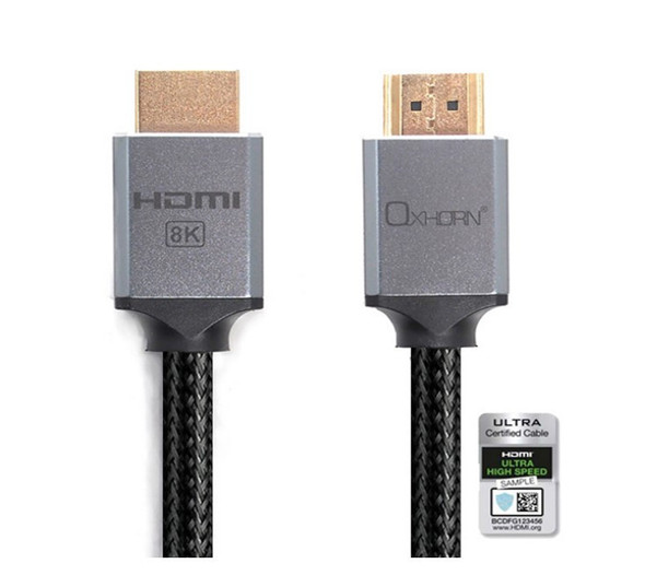 Other-Oxhorn-HDMI2.1a-8K@60Hz-3D-Ultra-Certified-Ethernet-Aluminum-Header-Cable-1m-Male-to-Male-CB-H8K-01-Rosman-Australia-1