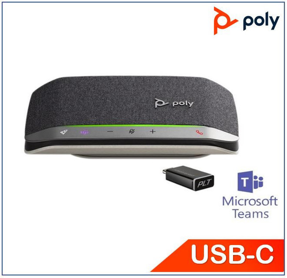 Polycom-Asia-Pacific-Plantronics/Poly-Sync20+,-Teams,-Personal-Smart-Speakerphone,-including-BT600-USB-C-dongle,-Reduce-echo-and-noise,-Slim-and-portable,-Status-light-216871-01-Rosman-Australia-1