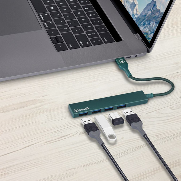 Bonelk-Long-Life-USB-A-to-4-Port-USB-3.0-Slim-Hub-(Green)-ELK-80042-R-Rosman-Australia-2