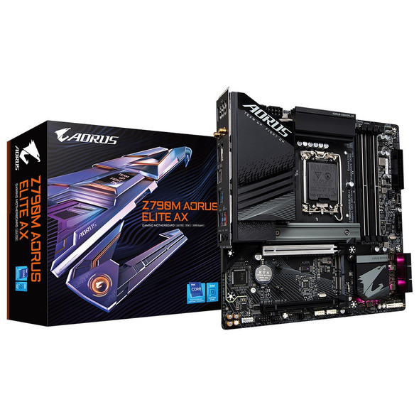 Gigabyte-Z790M-AORUS-ELITE-AX-Intel-LGA-1700-ATX-Motherboard,-4x-DDR5-~128GB,-1x-PCI-E-x16,-3x-M.2,-6x-SATA,--6x-USB-3.2,-1x-USB-C,4x-USB-2.0-Z790M-AORUS-ELITE-AX-1.0-Z790M-AORUS-ELITE-AX-1.0-Rosman-Australia-1