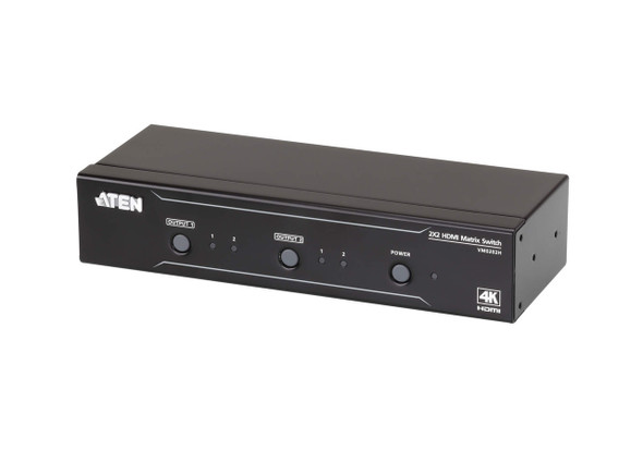 Aten-2x2-4K-HDMI-Matrix.-Can-be-operated-through-front-panel-pushbuttons,-IR-remote-and-RS-232-control.-EDID-Expert.---[-OLD-SKU:-VM-0202H]-(VM0202H-AT-U)-VM0202H-AT-U-Rosman-Australia-1