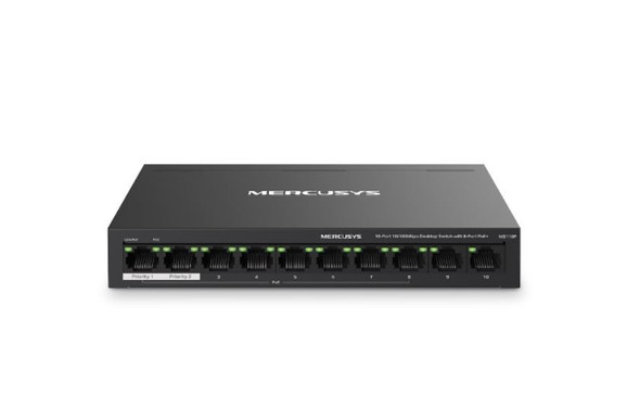 TP-LINK-Mercusys-MS110P-10-Port-10/100Mbps-Desktop-Switch-with-8-Port-PoE+-MS110P-Rosman-Australia-1