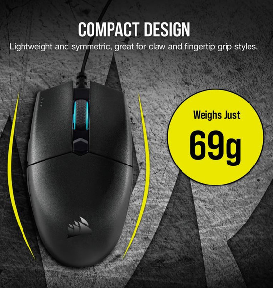 Corsair-Katar-PRO,-Ultra-Light-Weight-69g,-Wheel-RGB,-ICUE-Software,-Quik-Strike-Buttons,12k-DPI,-Compact-symetric-Shape,-Gaming-Mice-CH-930C011-AP-Rosman-Australia-1