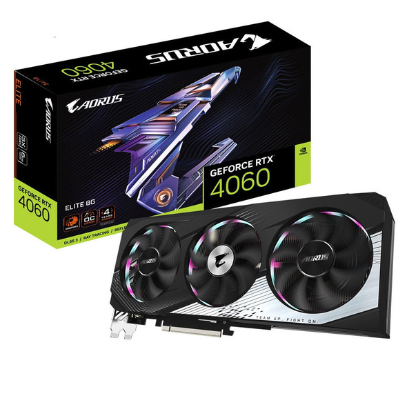 Gigabyte-nVidia-GeForce-RTX-4060-AORUS-ELITE-8G-GDDR6-Video-Card,-PCI-E-4.0,-2640-MHz-Core-Clock,-2x-DP-1.4a,-2x-HDMI-2.1a-GV-N4060AORUS-E-8GD-1.0-Rosman-Australia-1