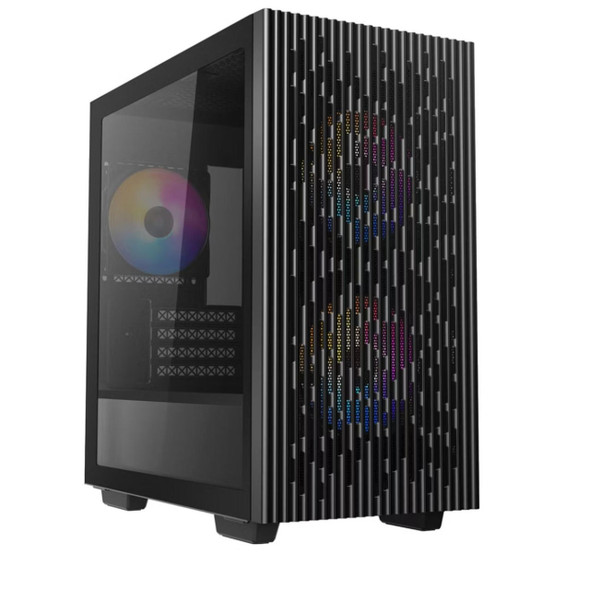 DeepCool-MATREXX-40-FS-Micro-ATX-Case,-3xTri-Color-LED-Fans,-Tempered-Glass-Panel,-Mesh-Top-and-Front-Panel,-Better-Airflow-for-Cooling-Support-DP-MATX-MATREXX40-3FS-Rosman-Australia-1