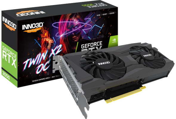 INNO3D-nVidia-GeForce-RTX-3050-TWIN-X2--OC-GPU-8GB-GDDR6,-1822MHz-Boost-Clock,-RAM-14Gbps,-3xDP,-1xHDMI,-240x120mm-x-2-slot-N30502-08D6X-11902130-Rosman-Australia-1