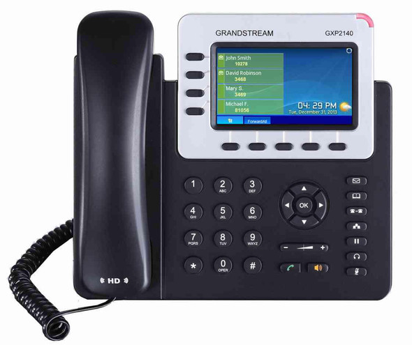 Grandstream-GXP2140-4-Line-IP-Phone,-4-SIP-Accounts,-480x272-Colour-LCD-Screen,-HD-Audio,-Built-In-Bluetooth,-Powerable-Via-POE-GXP2140-Rosman-Australia-1