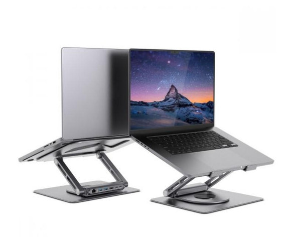 mbeat®-Stage-S12-Rotating-Laptop-Stand-with-USB-C-Docking-Station(NEW)-MB-STD-S12GRY-Rosman-Australia-1