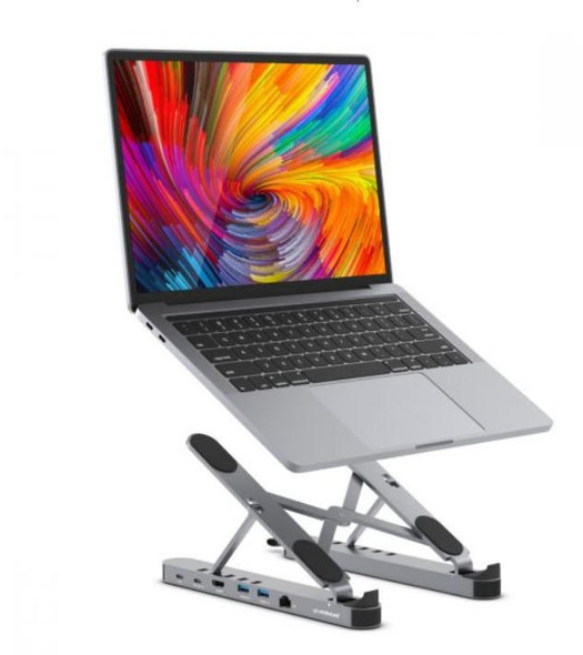 mbeat®-Stage-P5-Portable-Laptop-Stand-with-USB-C-Docking-Station(NEW)-MB-STD-P5GRY-Rosman-Australia-1
