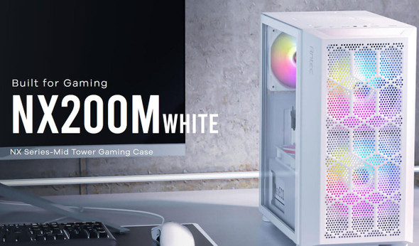 Antec-NX200M-White-m-ATX,-ITX-Case,-Large-Mesh-Front-for-excellent-cooling,-Side-Window,-1x-12CM-Fan-Included,-Radiator-240mm.-GPU-275mm-NX200M-White-Rosman-Australia-1