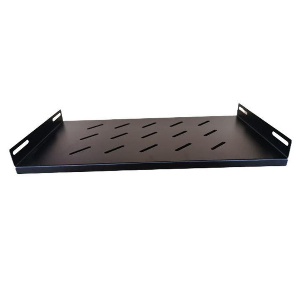 LDR-Fixed-1U-550mm-Deep-Shelf-Recommended-for-19"-800mm-Deep-Cabinet---Black-Metal-Construction-WB-CA-19-80-Rosman-Australia-1